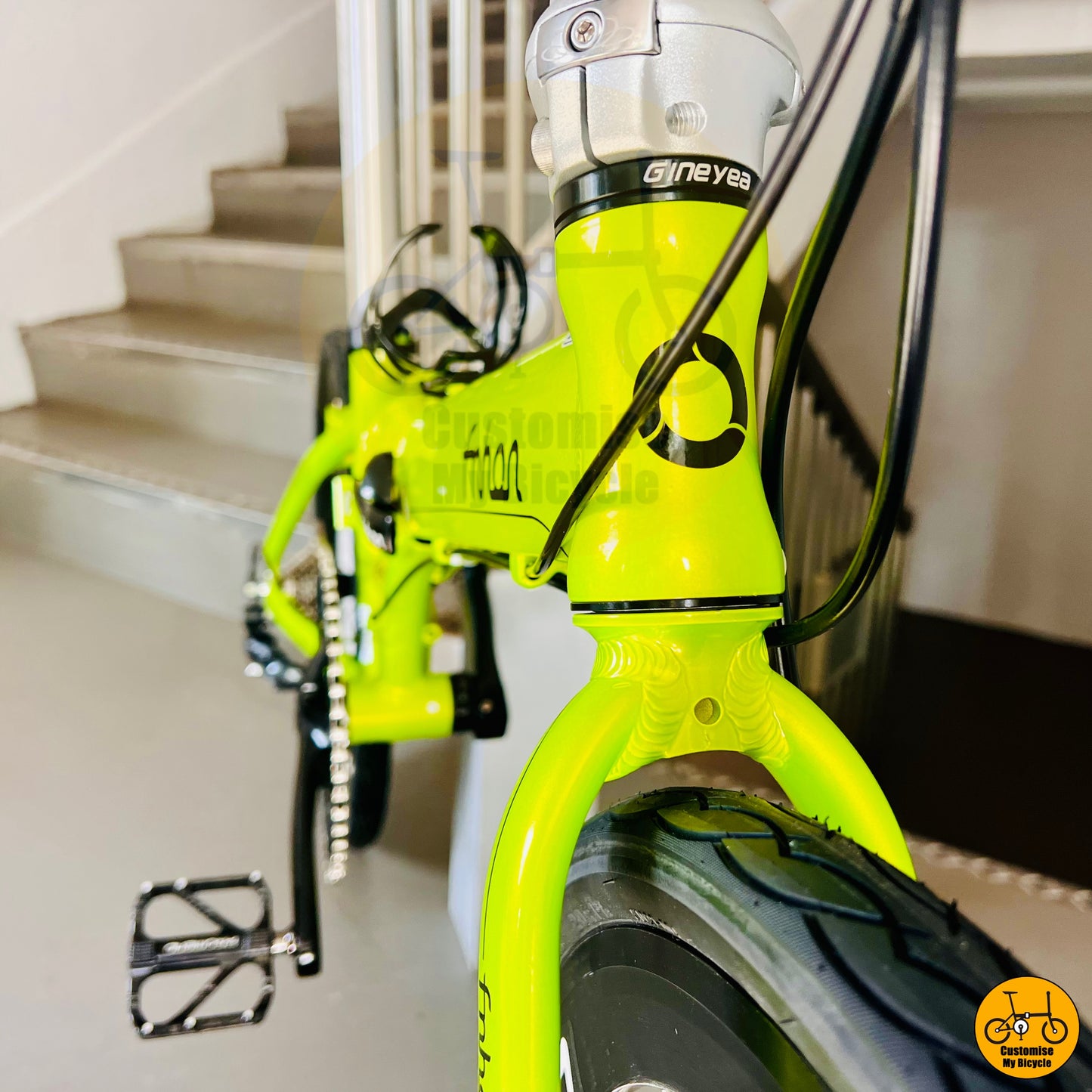 Fnhon Blast 22-Inch Folding Bike β Lemon Green for an Energetic, Smooth Ride