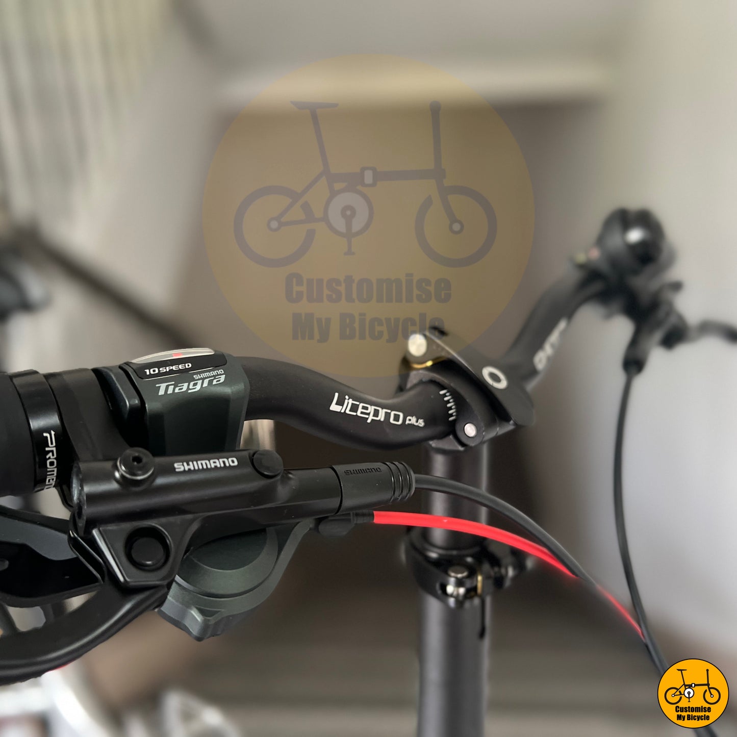 Litepro Black Riser Aluminium Bar on Fnhon Blast 22-Inch Folding Bicycle β Smooth Hydraulic Braking for Maximum Control