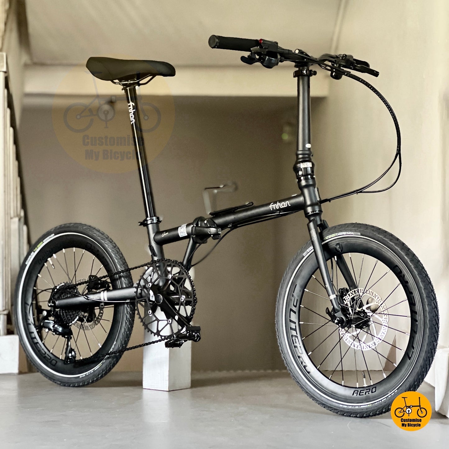 风行蚂蚁腿20寸轮径折叠车消光黑