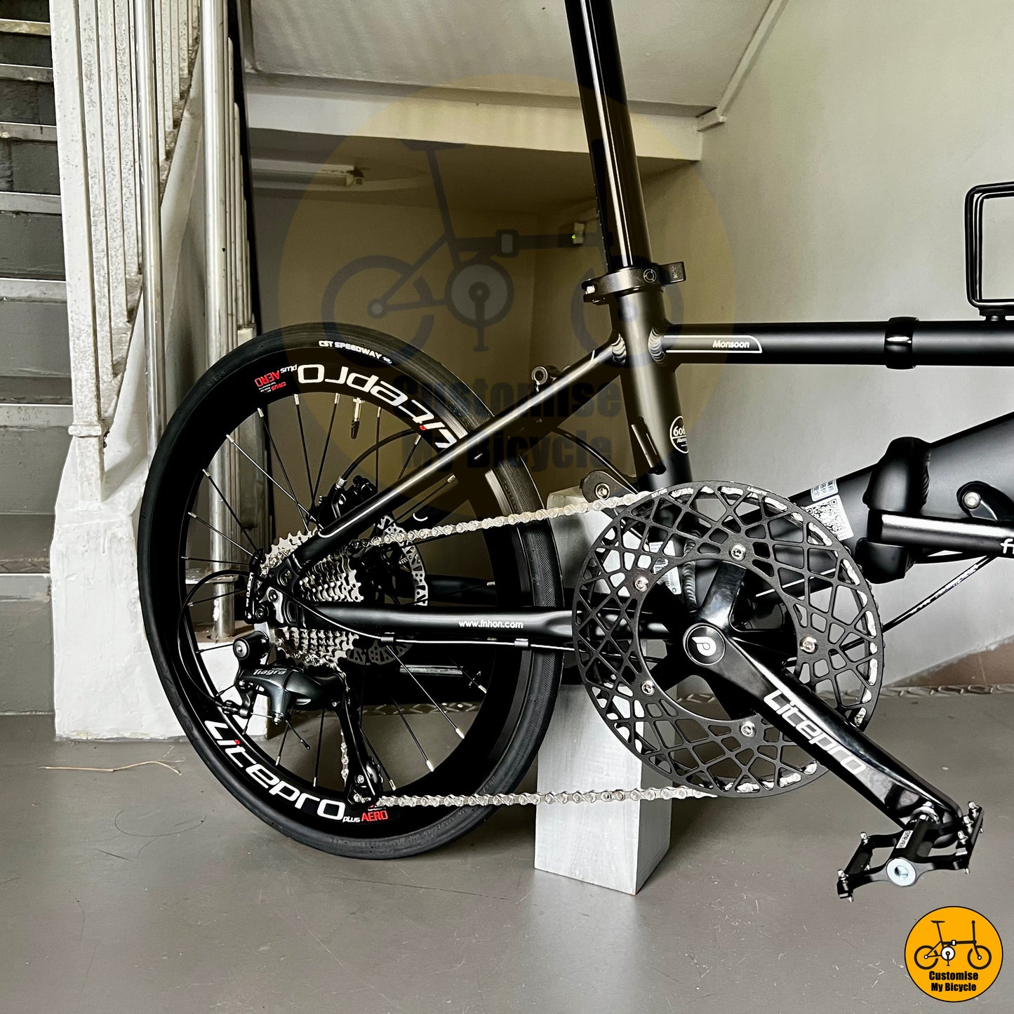 Shimano 10 Gears Tiagra on Fnhon Monsoon 22-Inch Foldable Bicycle β A High-Quality Alternative to Decathlon & Btwin