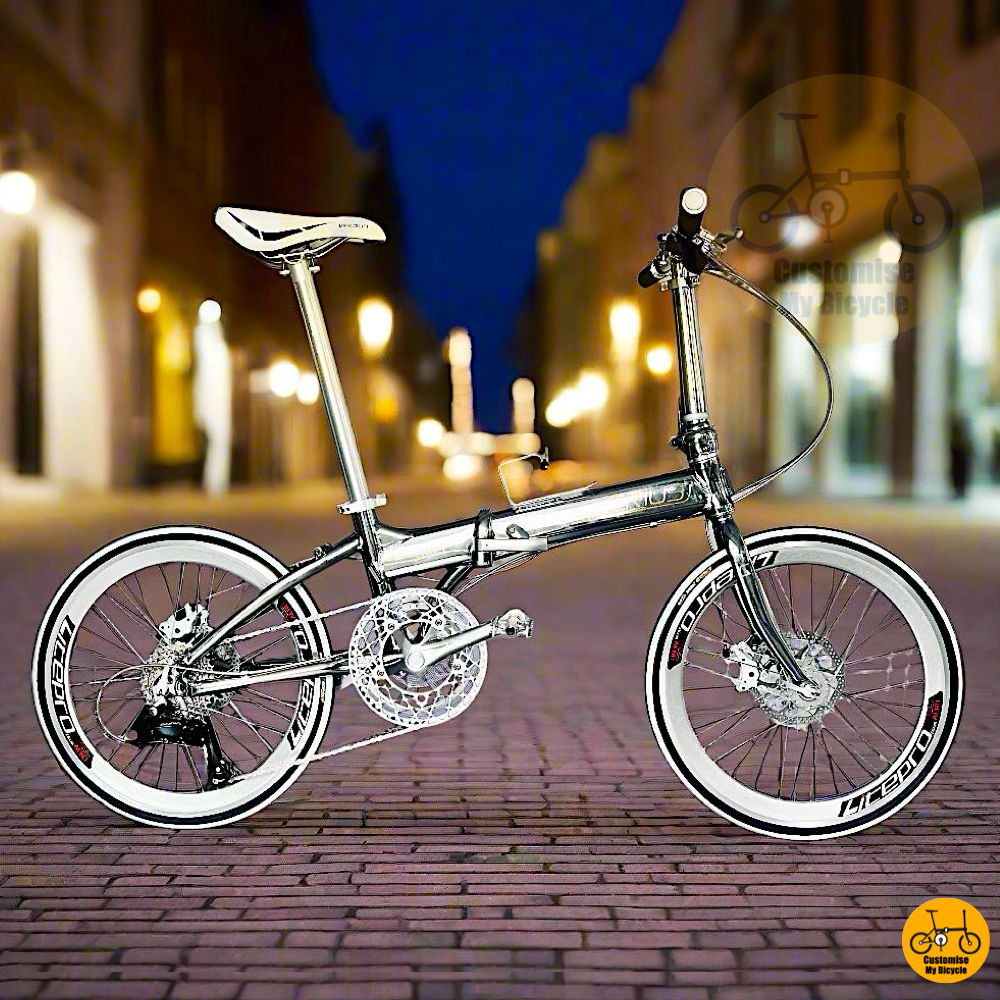 Crius Master 22-Inch Folding Bike – Full Chrome Silver for a Sleek & Modern Ride
