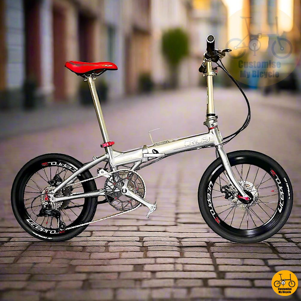 Crius Master 20-Inch Folding Bike – Silver Frame for a Sleek & Modern Look
