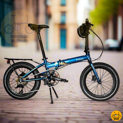 Fnhon Blast 20-Inch Folding Bike – Chameleon Blue Frame for a Versatile City Ride
