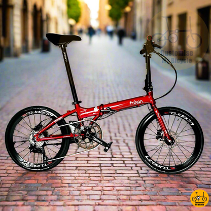 Fnhon Blast 22-Inch Folding Bike – Ruby Red Frame for a Bold & Stylish Ride
