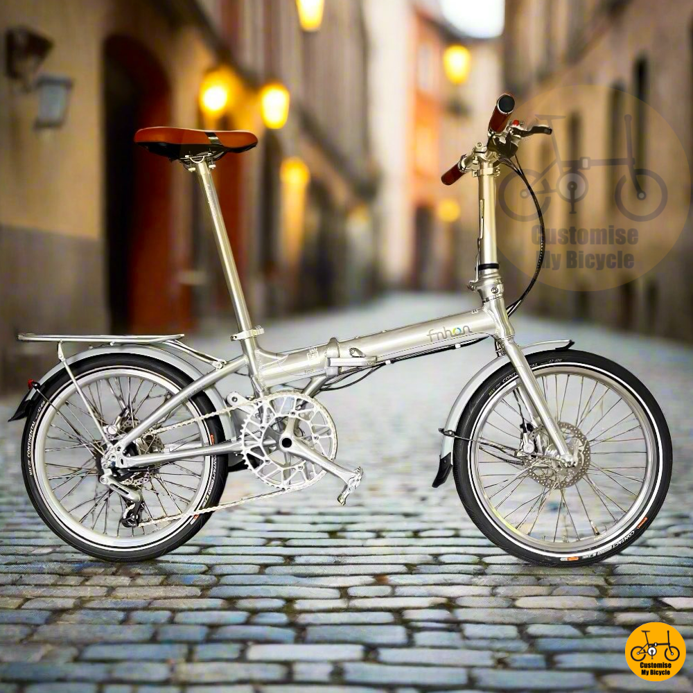 Fnhon Blast 22-Inch Folding Bike – Platinum Silver Frame for a Classic & Modern Ride
