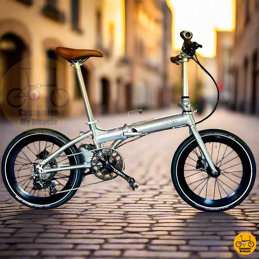 Fnhon Blast 22-Inch Folding Bike – Platinum Silver Frame with a Shining Reflection Finish
