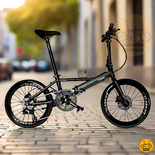 All Black Fnhon Monsoon 22-Inch Foldable Bicycle – A Bold & Stylish Commuter
