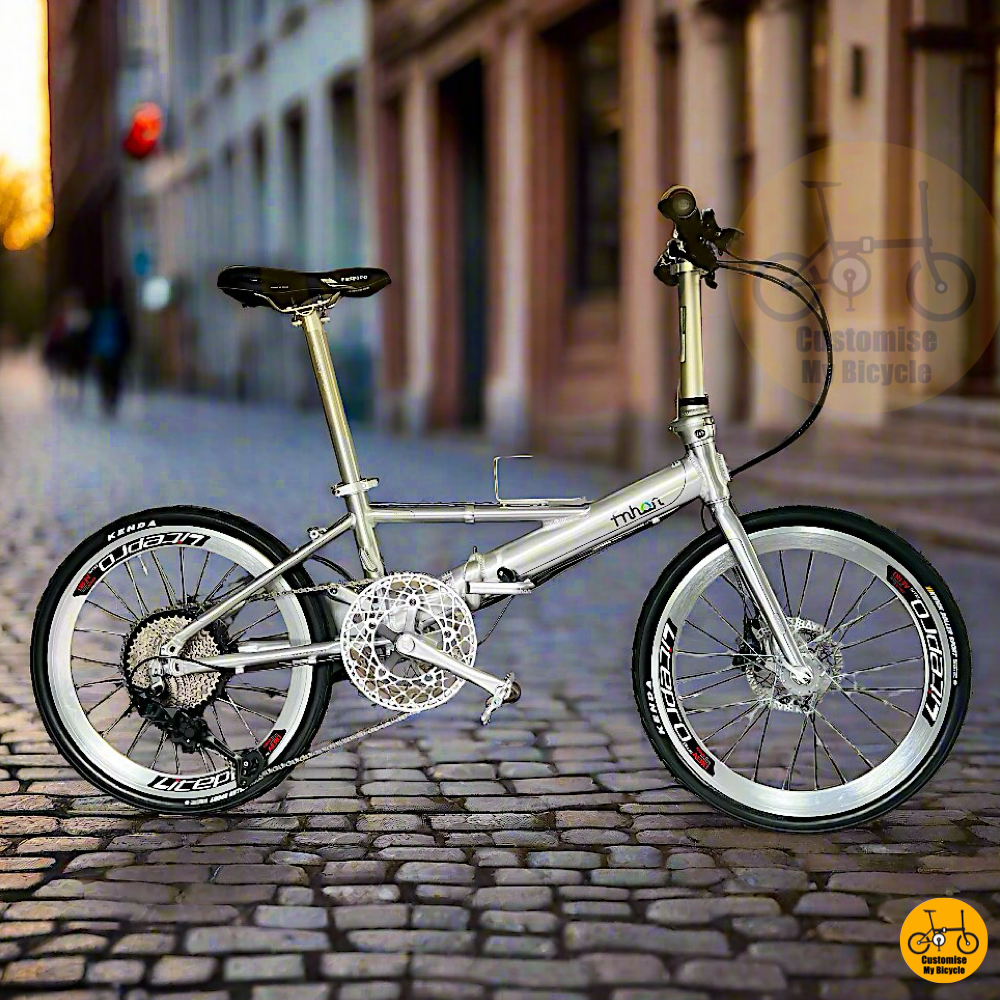 Fnhon Monsoon 22-Inch Folding Bike – Polished Silver Frame for a Sleek & Premium Ride
