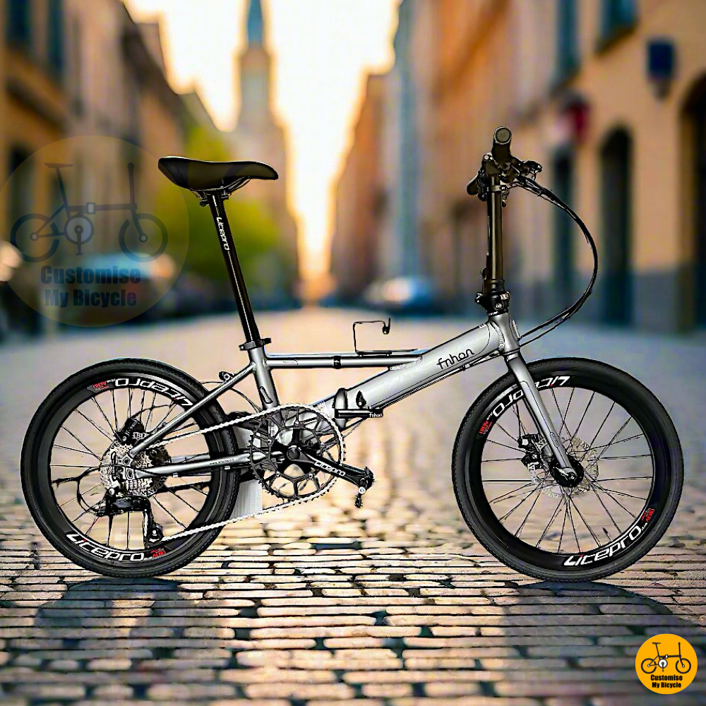 Fnhon Monsoon 22-Inch Folding Bike – Battleship Grey Frame for a Rugged & Modern Look
