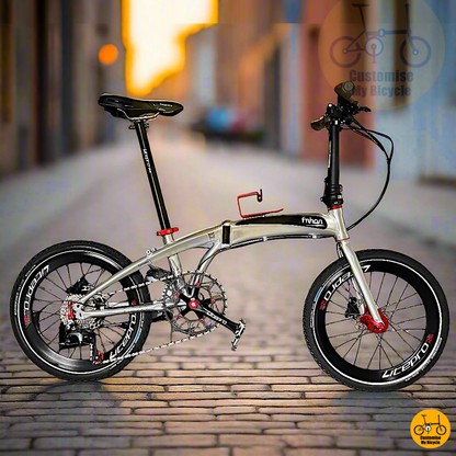 Fnhon Tornado 22-Inch Folding Bike – Polished Silver Frame for a Sleek Look
