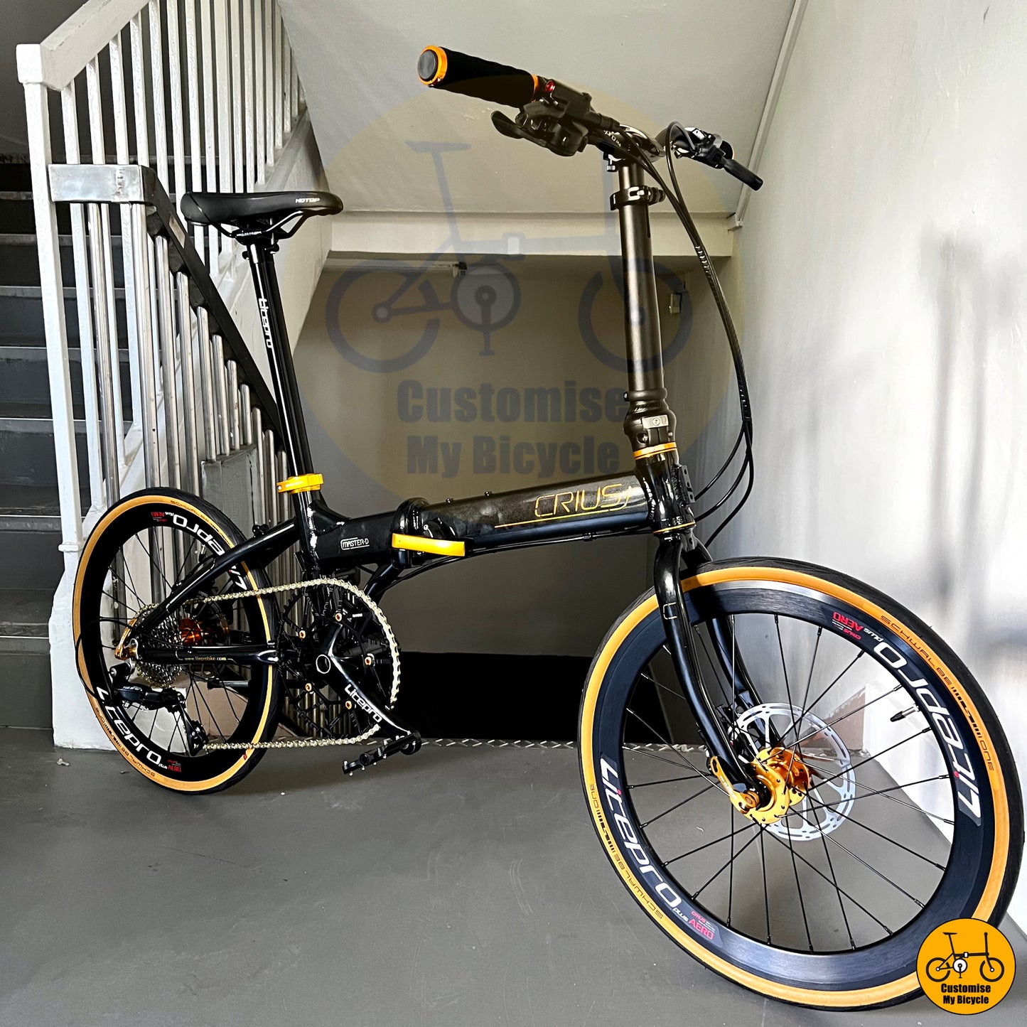 Black Gold Crius Master 22-Inch Foldable Bicycle – A High-Performance Foldie for Commuters
