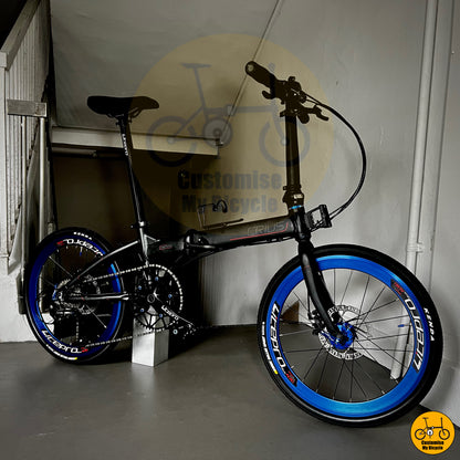 Crius Master 22” • Shimano 9s • Matte Black + Blue