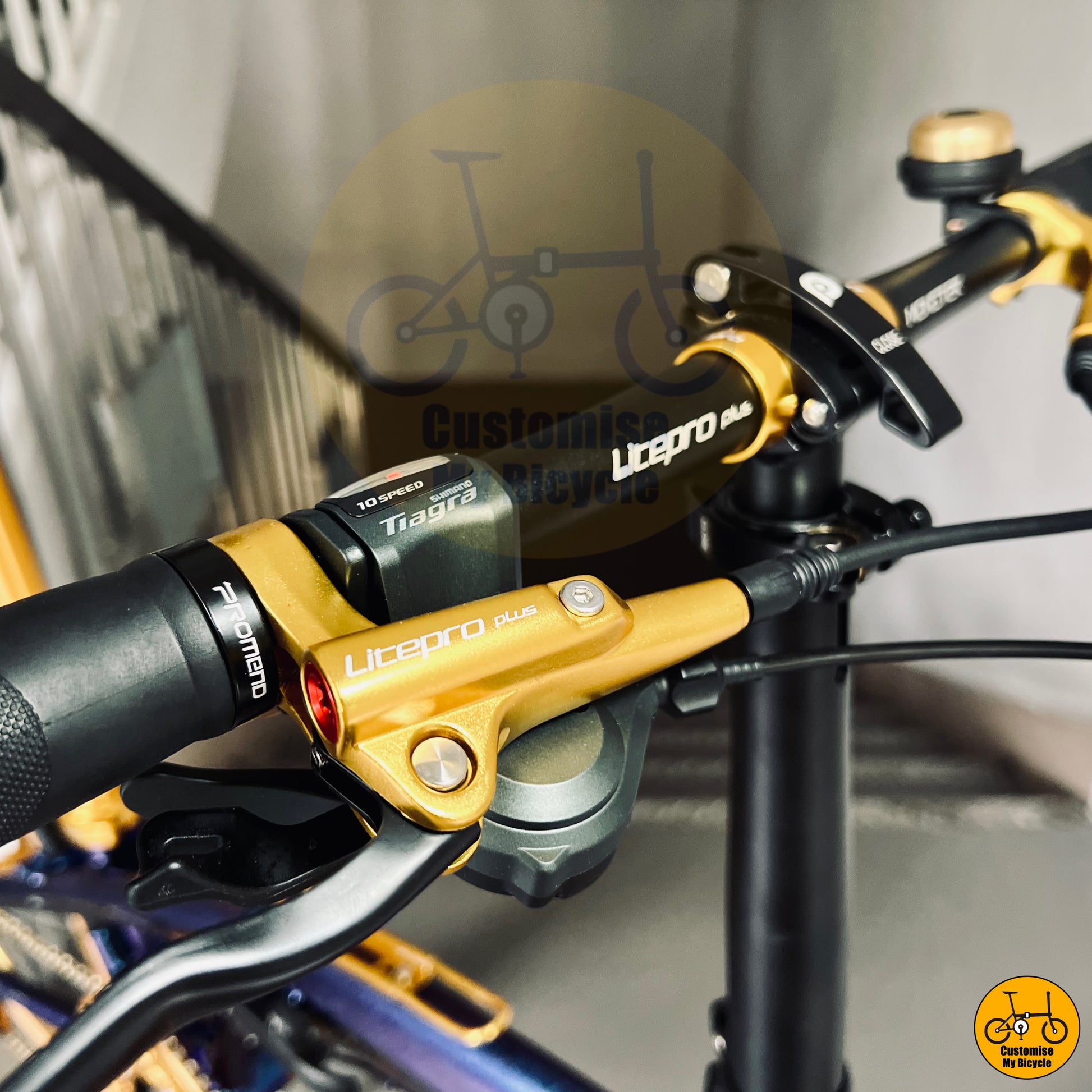 Litepro Gold Hydraulic Brake on Chameleon Blue Foldie – Perfect for City Riding & Daily Commutes
