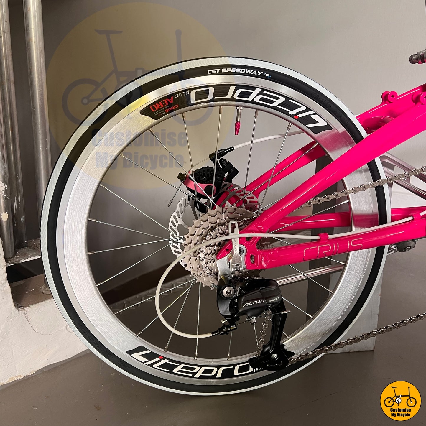 Crius Velocity 22” • Shimano 9s • Hot Pink