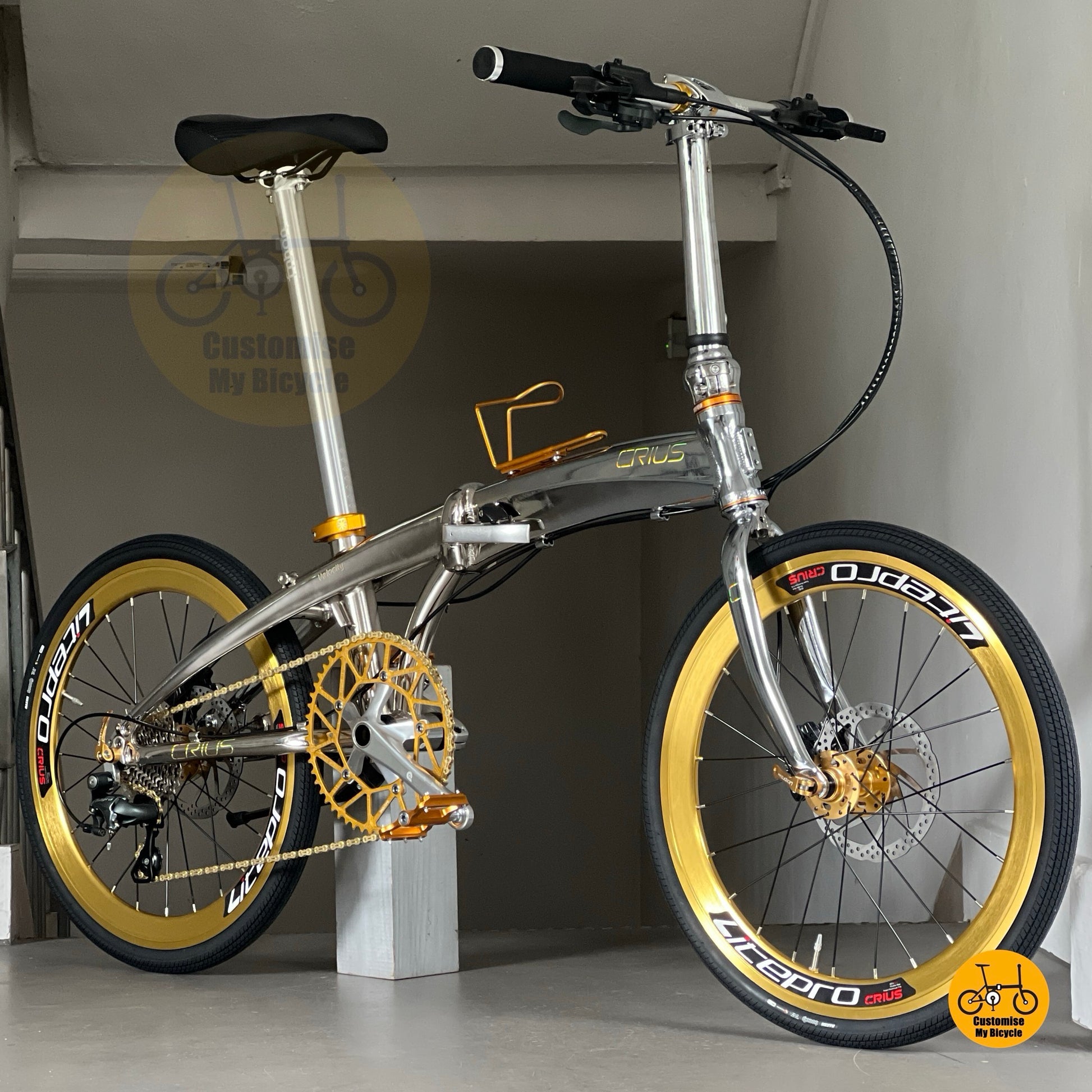 Basikal Lipat Perak Lipat Dengan Gaya & Gigi 10