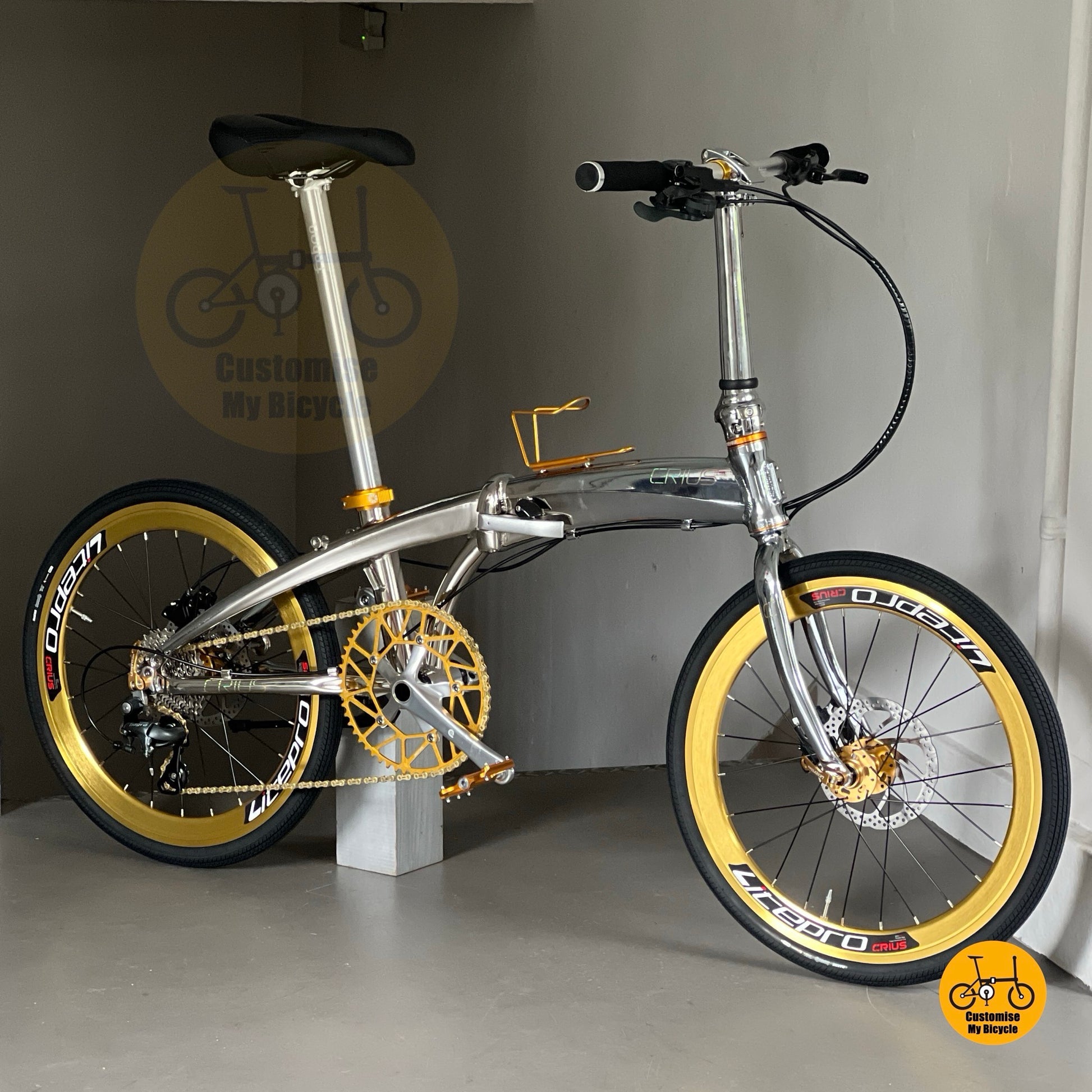 High-Performance 22" Folding Bicycle With Aero Wheels