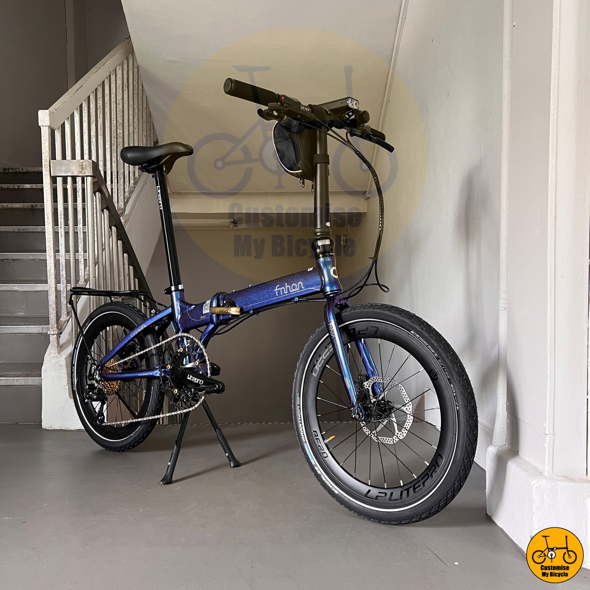 Touring-Ready Fnhon Blast 20-Inch Folding Bike – Built for Long Rides with Durable Tyres
