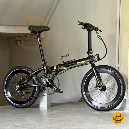 风行 KAD 20寸 折叠自行车 Black Gold 禧玛诺10速 Tiagra 变速 Litepro 轮组  马牌 Continental Contact Urban 高容量轮胎 城市通勤折叠车