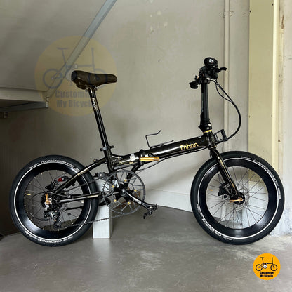 Fnhon Blast folding bike Shimano Tiagra 10 gears drivetrain close up folding bicycle gear system
