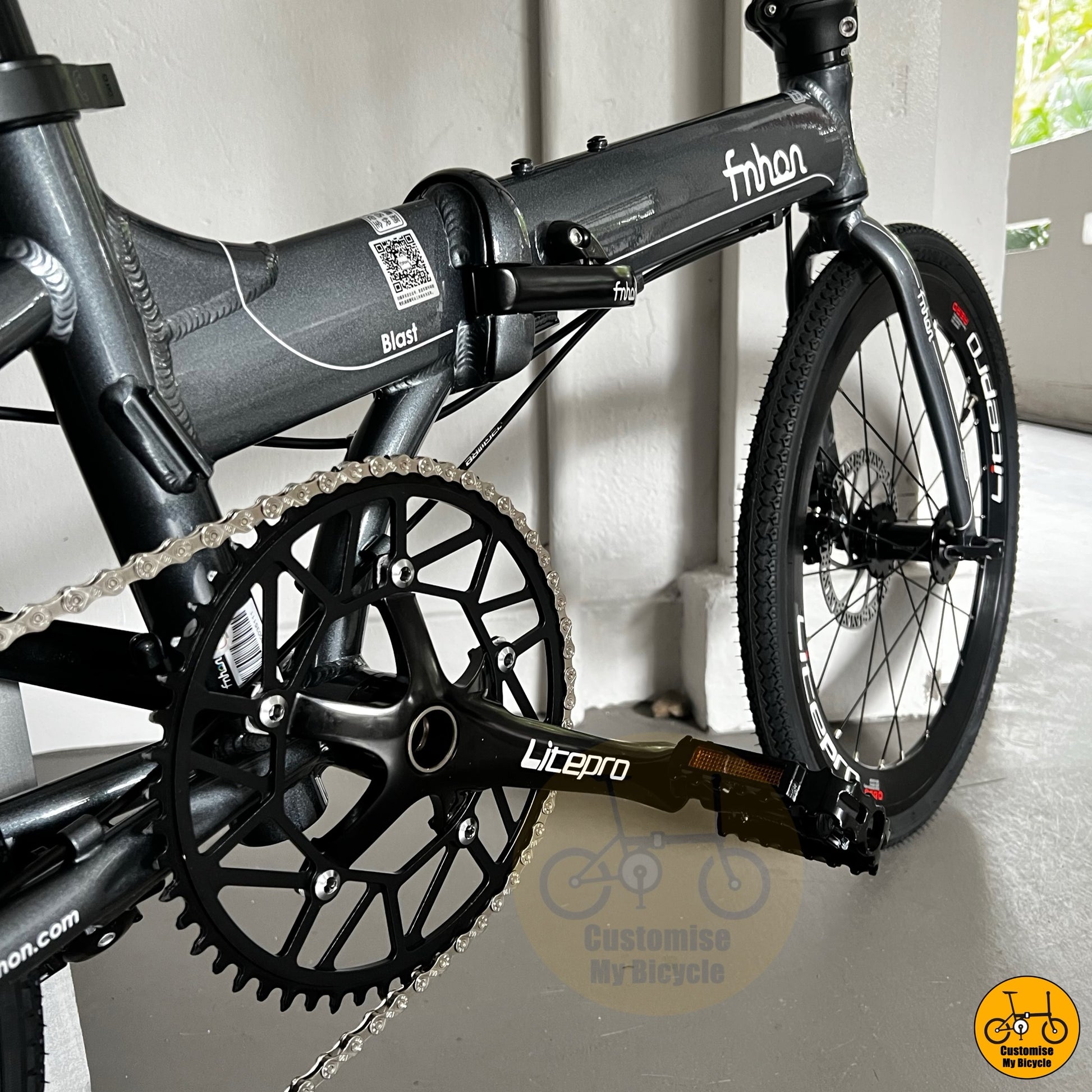 Dolphin Grey Fnhon Blast 22-Inch Folding Bike – A Reliable & Stylish Commuter Ride
