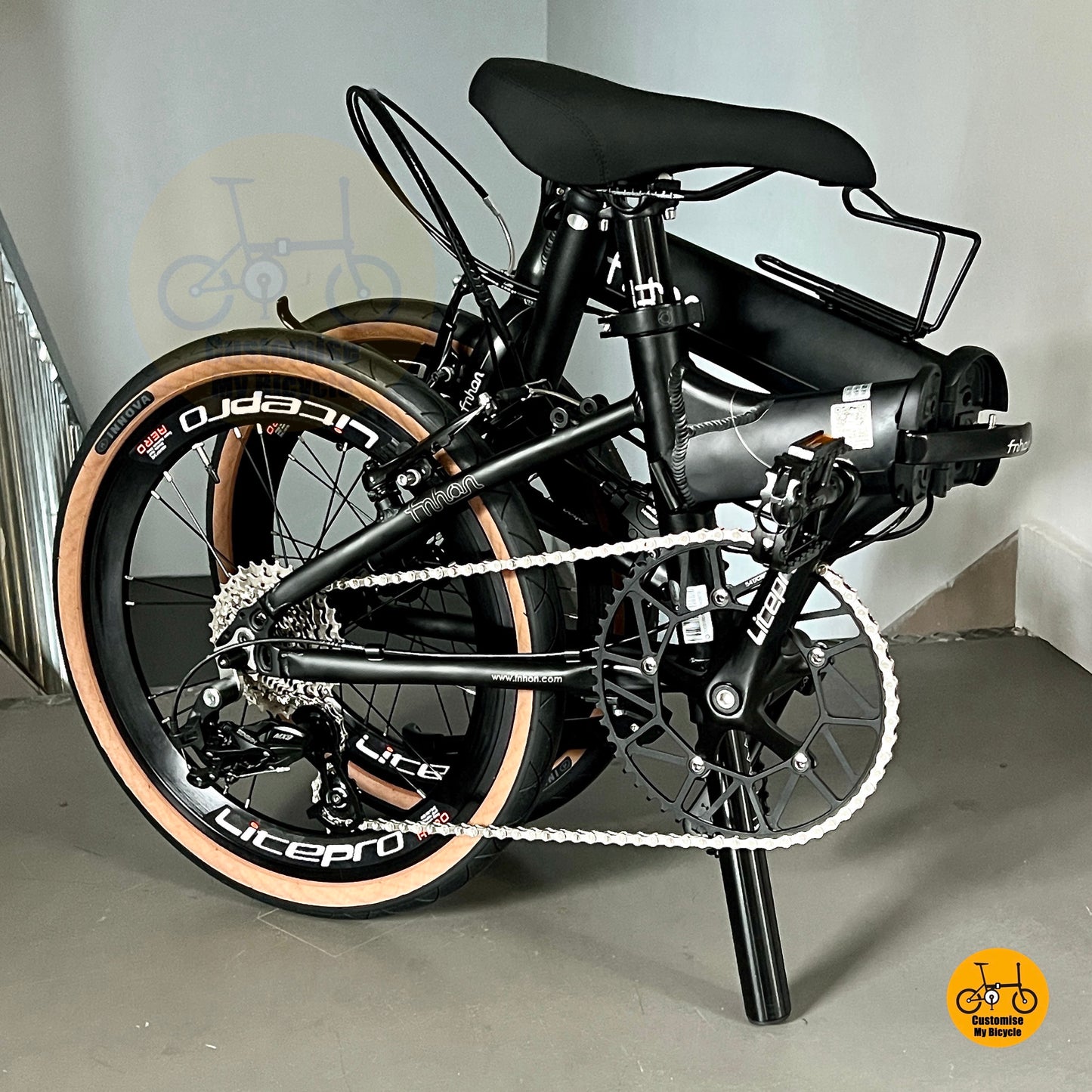 Folding version of Fnhon Blast 20 inch folding bike Matte Black
