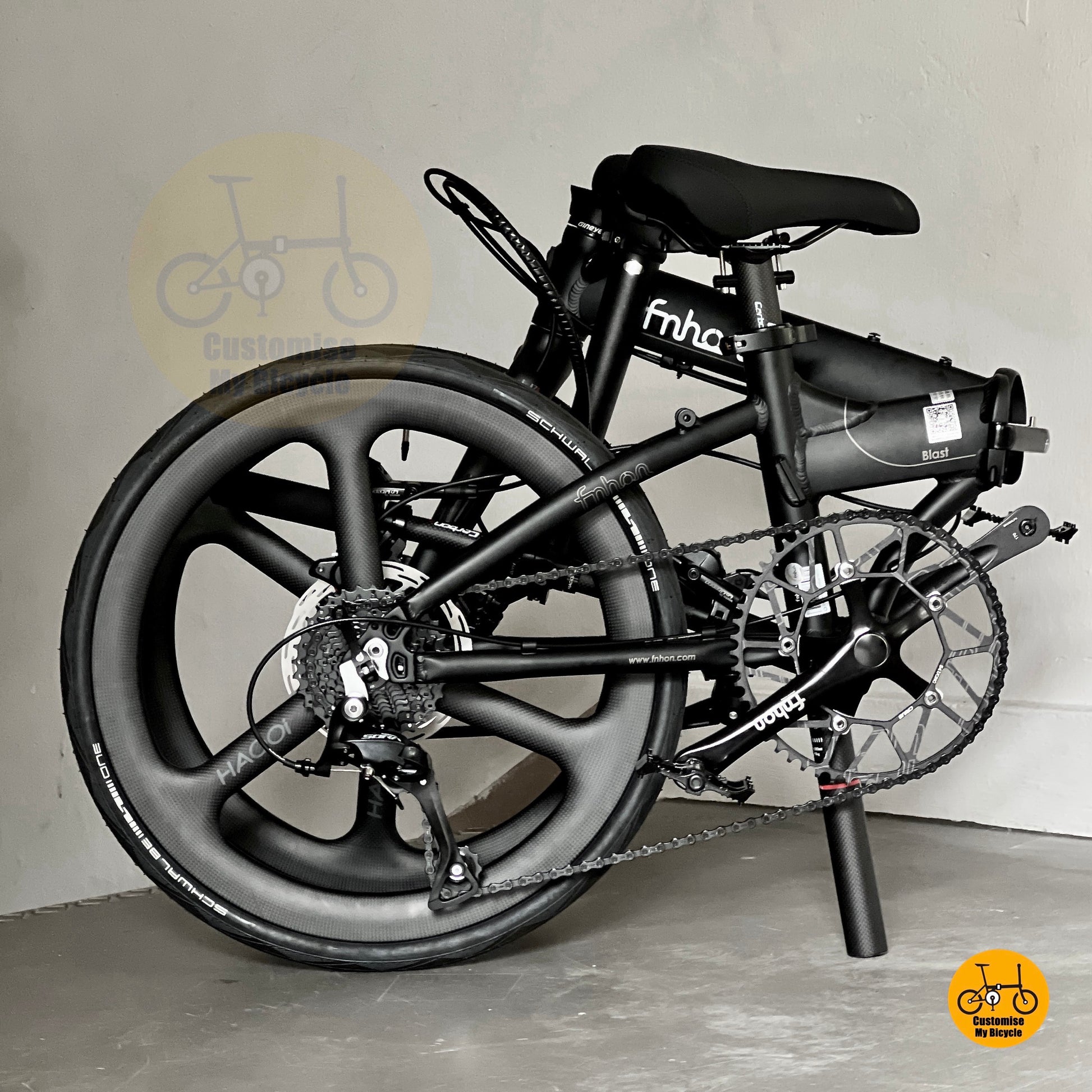 Basikal Lipat Fnhon Blast 22 Inci Rangka Ringan Dengan Shimano 9 Kelajuan
