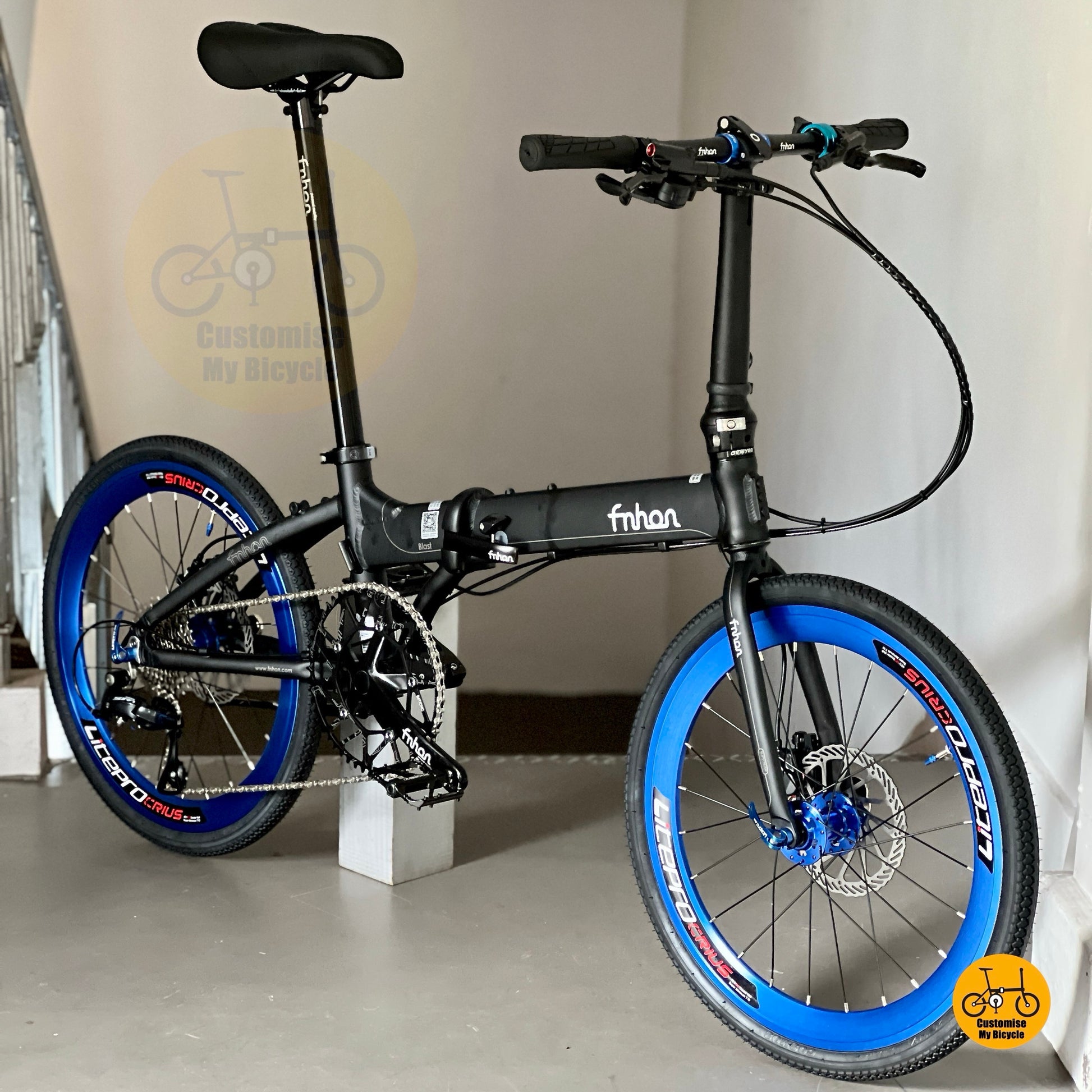 Fnhon Blast 22 Inch Folding Bike Shimano 9 Speed Aluminium Frame Smooth Urban Commute
