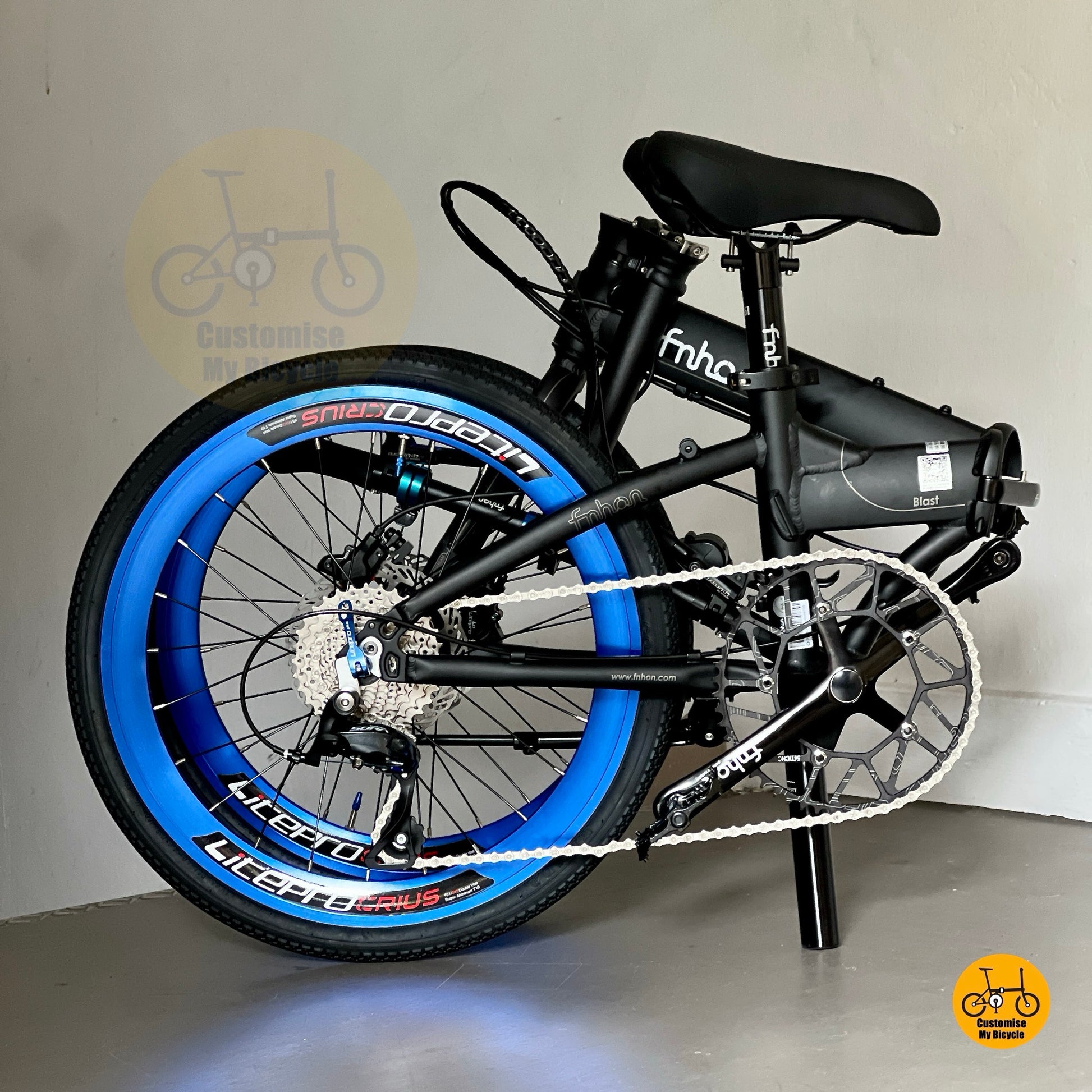 Fnhon Blast 22 Inch Shimano 9 Gears Folding Bicycle Lightweight Alloy Frame PCN Ride
