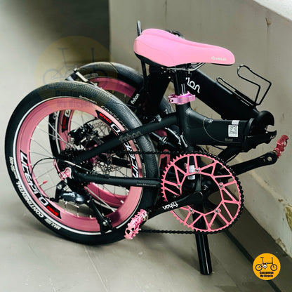 Fnhon Blast 20 Inch Matte Black Shimano 9 Speed Folding Bicycle Litepro Aero Wheels Contact Urban Tyres Compact Foldable Bike For Urban Riding
