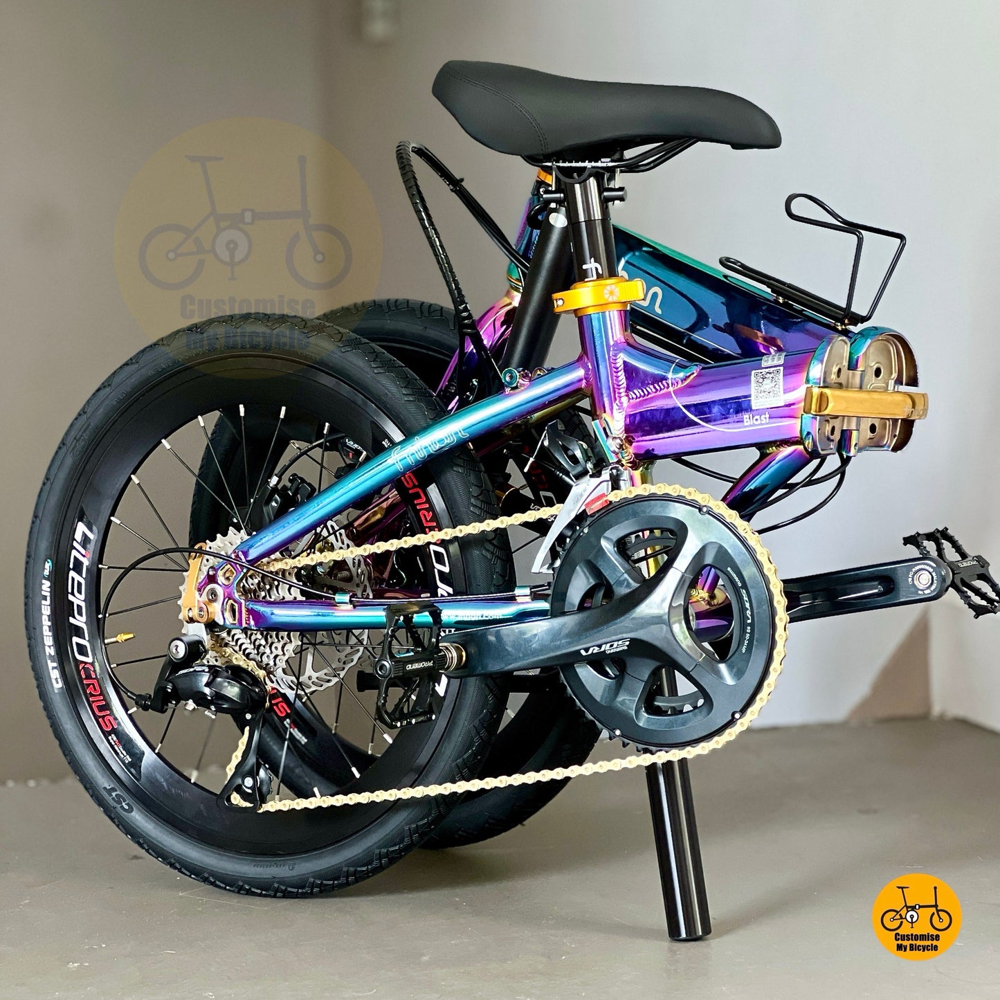 Basikal Lipat Fnhon Blast 20 Inci Warna Oil Slick Shimano 2x9
