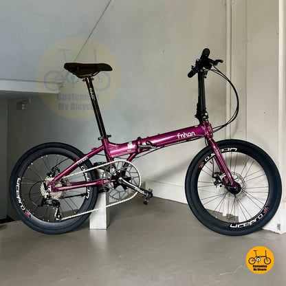 Fnhon Blast 22 Inch Foldable Bicycle With Aero Wheels Disc Brake And Shimano Drivetrain
