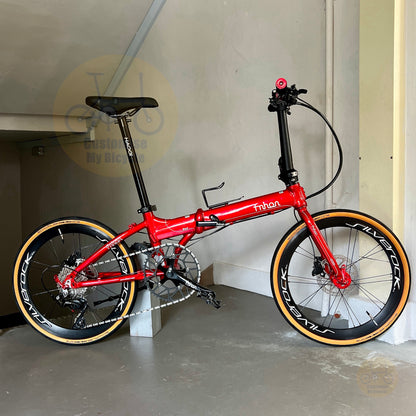 Fnhon Blast 22" Ruby Red foldable bicycle with Shimano 11 gears 105