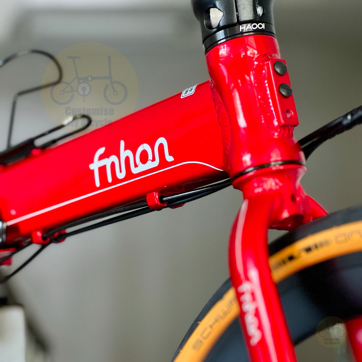 Fnhon Blast 22" Ruby Red folding bike with SHIMANO hydraulic disc brake