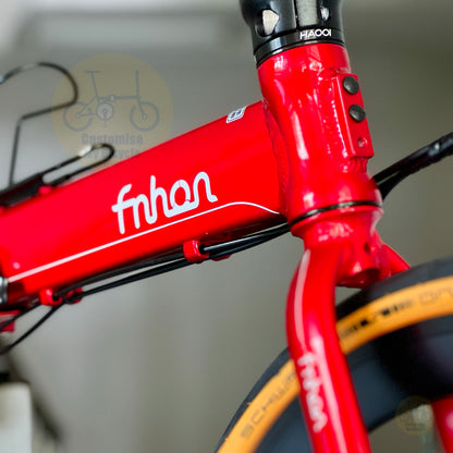 Fnhon Blast 22" Ruby Red folding bike with SHIMANO hydraulic disc brake