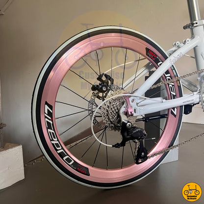 Fnhon Blast 22” • Shimano 9s • Snow White + Baby Pink