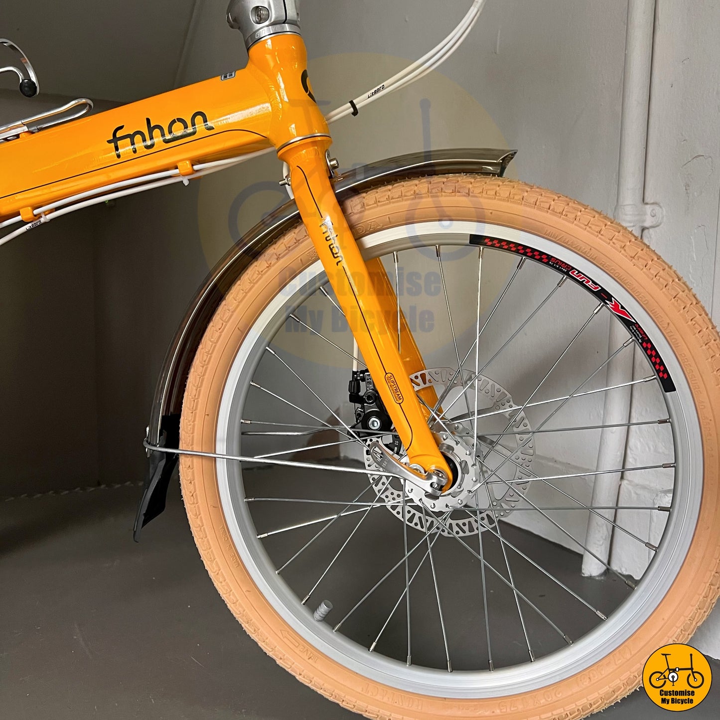 Mango Yellow Fnhon Blast 20-Inch Foldable Bicycle – Sleek, Stylish & Lightweight
