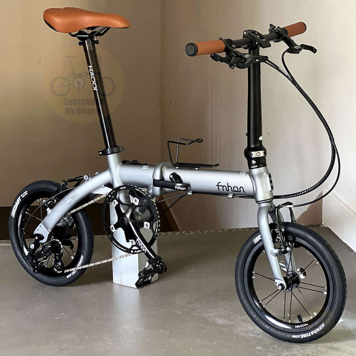 Fnhon Breeze 14" Battleship Grey foldable bicycle with Sensah 3 Gears