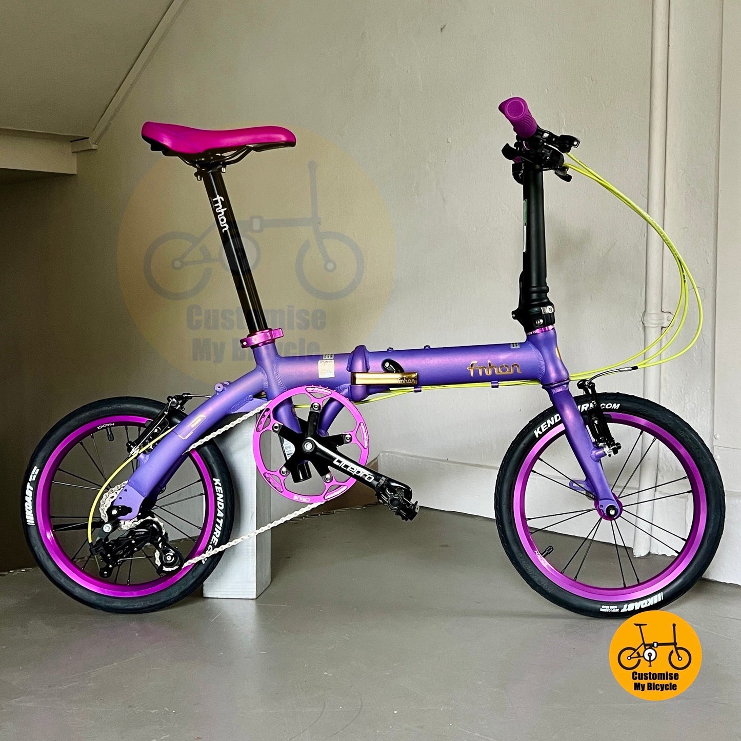 Basikal Boleh Lipat Compact Dan Bergaya Dengan Warna Neon Dan Gear SENSAH 3 Kelajuan