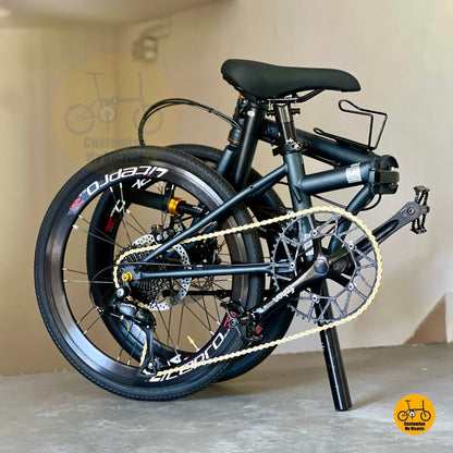 Fnhon Gale folding bike compact folding joint detail
