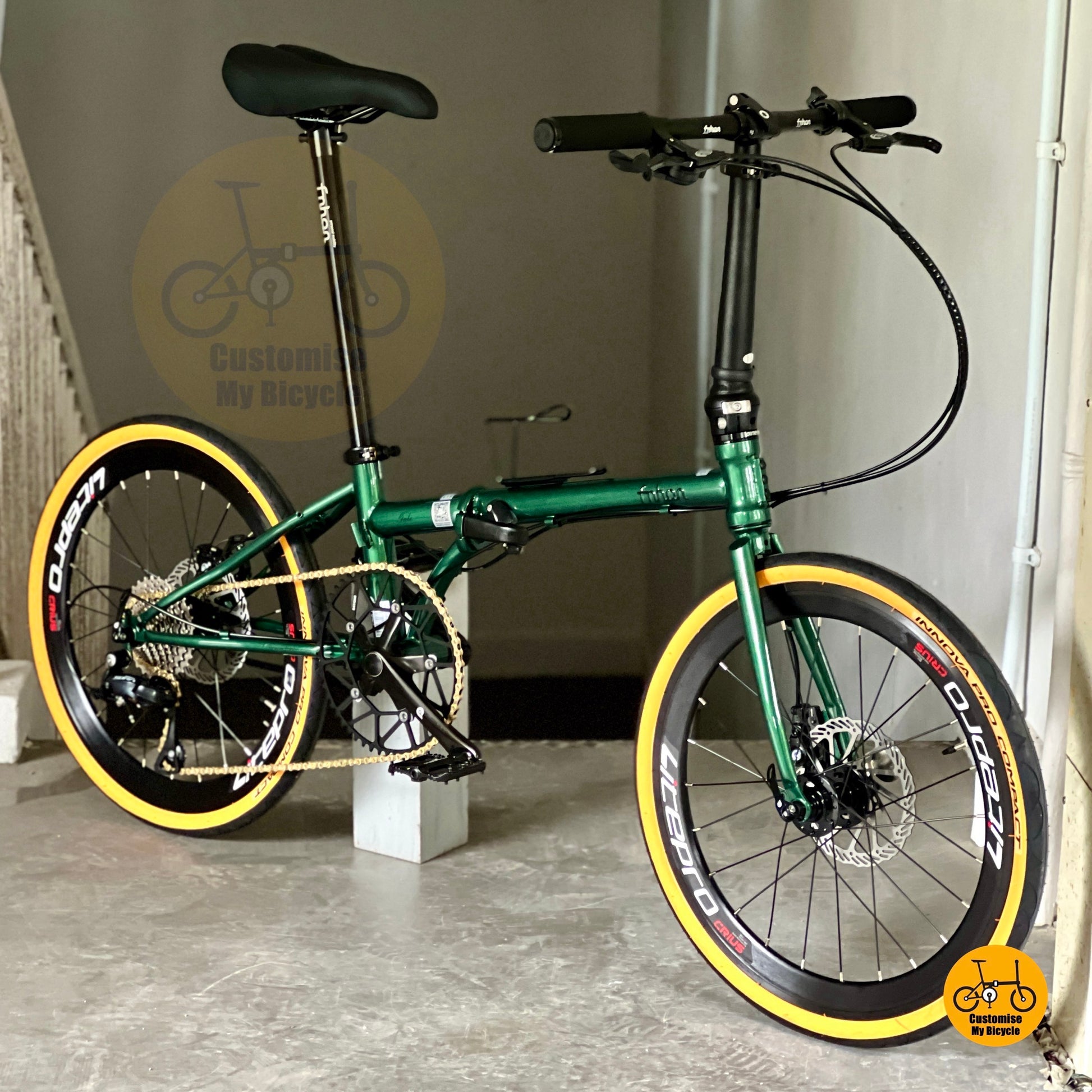 Fnhon Gale 22 Inch Urban Folding Bicycle Shimano 9 Speed Disc Brake City Riding
