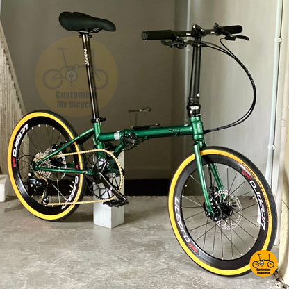 Fnhon Gale 22 Inch Urban Folding Bicycle Shimano 9 Speed Disc Brake City Riding
