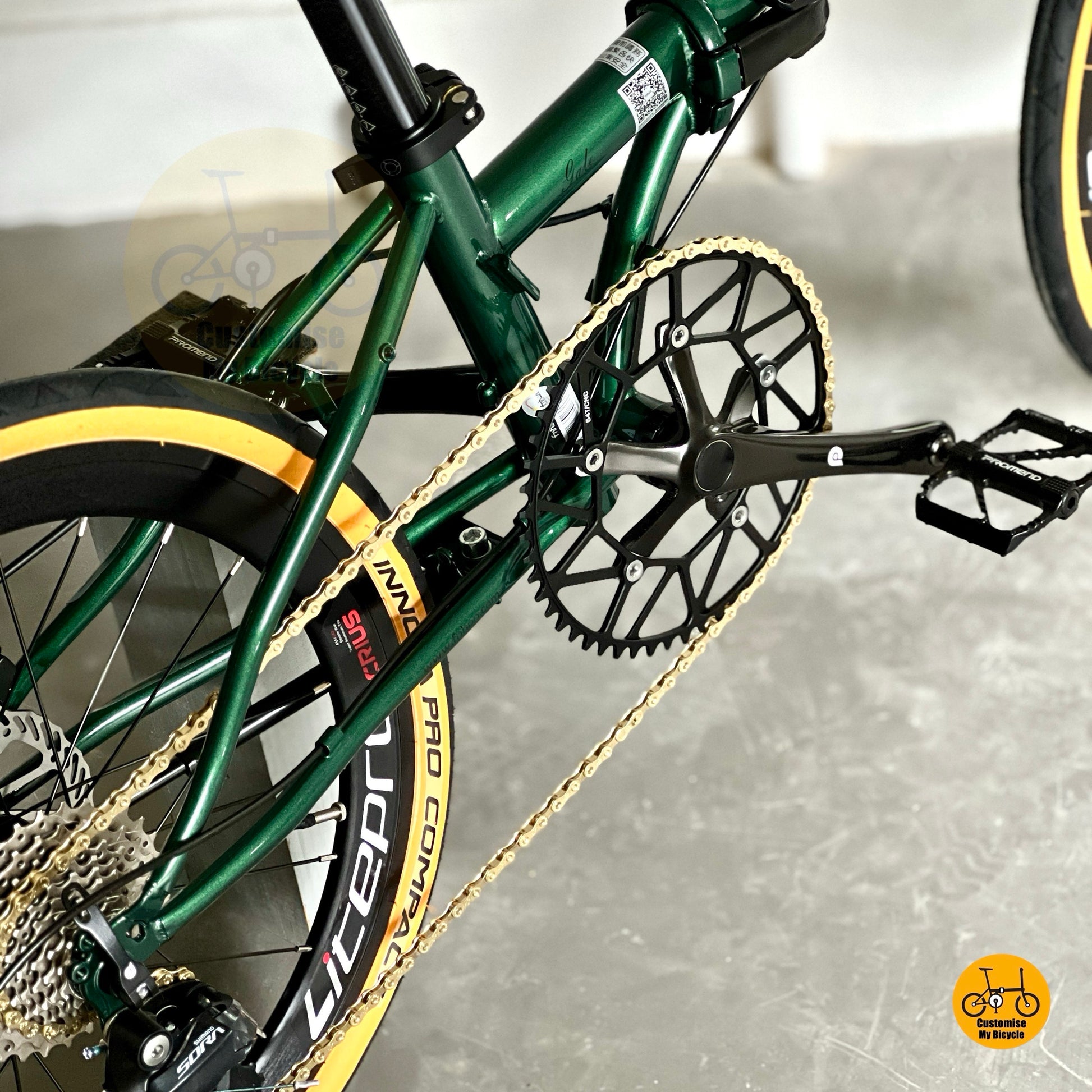 FNHON LITEPRO hollow 54t chainring detail
