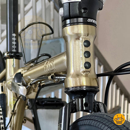 Front view of round bar Fnhon Gale 22" folding bicycle