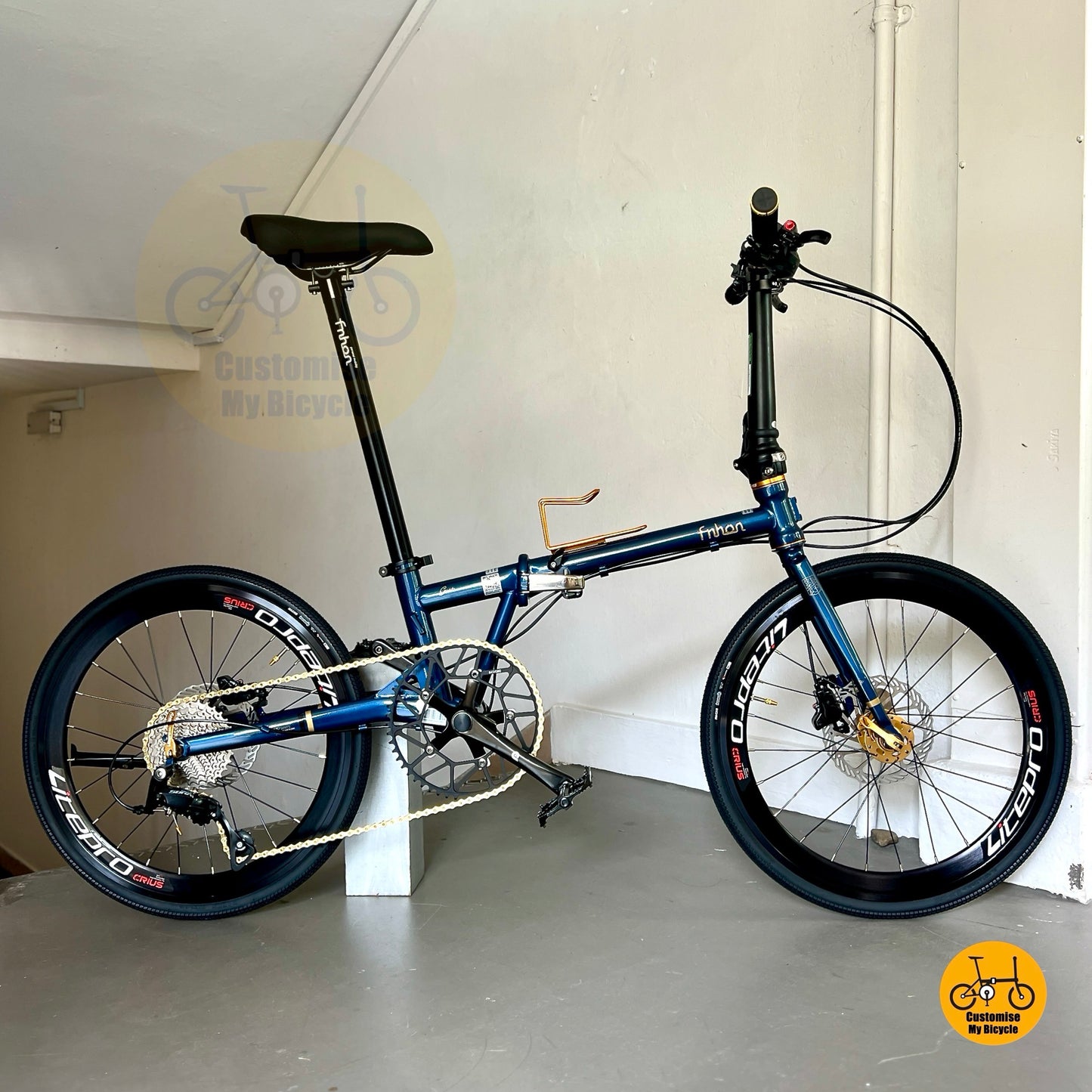 Fnhon Gust 22 Inch Folding Bike Shimano 9 Speed Strong Steel Frame For Urban Commuting
