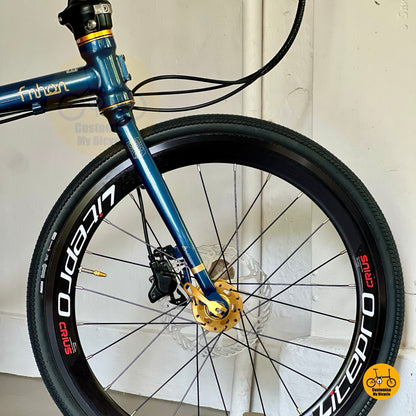 Litepro aero high profile front wheel close up
