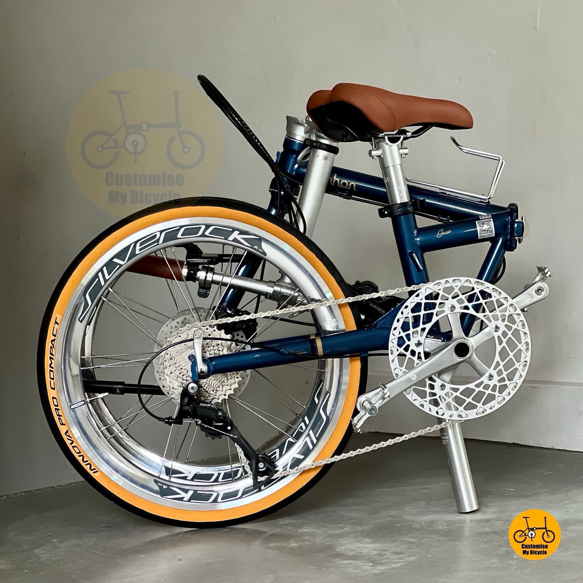 Basikal Lipat Fnhon Gust 22 Inci Rangka Keluli Chromoly Shimano 9 Kelajuan
