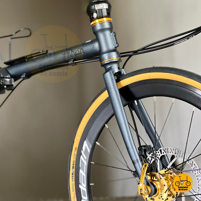 Fnhon Gust 22" • Shimano 9s • Dark Teal Blue & Gold