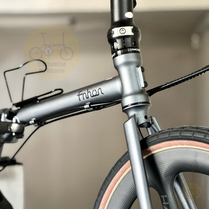 Fnhon Gust 20" Battleship Grey folding bike frame material colour detail