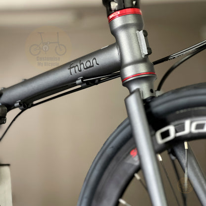 Fnhon Gust 22" Battleship Grey folding bike with Mechanical wired disc brake