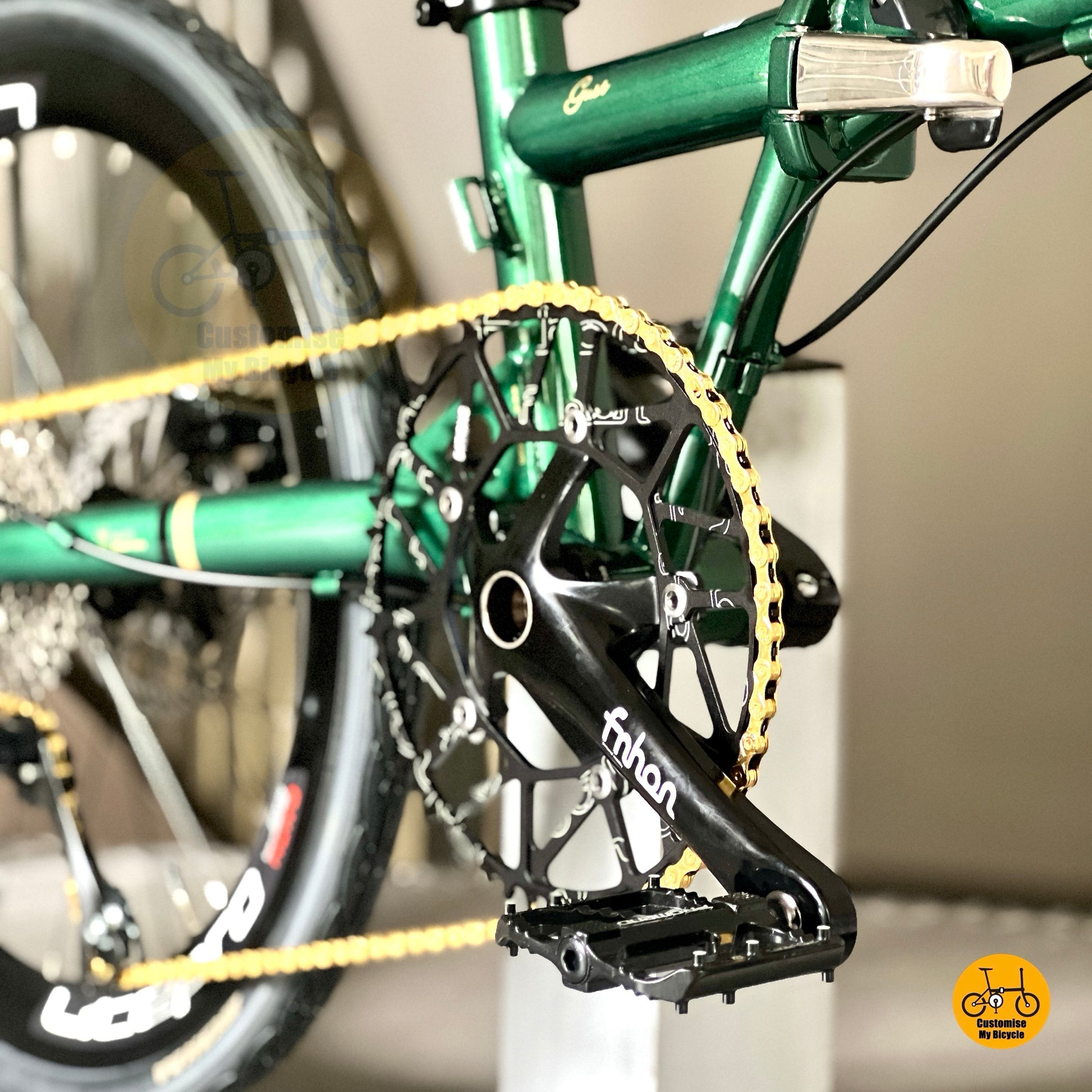 Gold bicycle chain